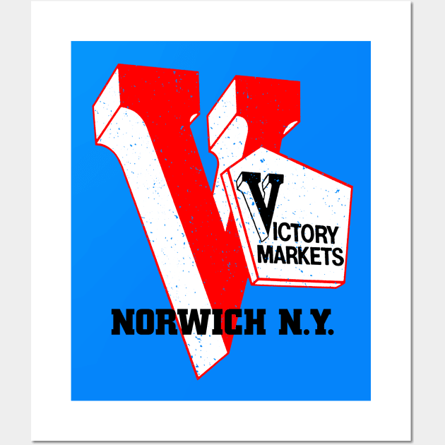 Victory Market Former Norwich NY Grocery Store Logo Wall Art by MatchbookGraphics